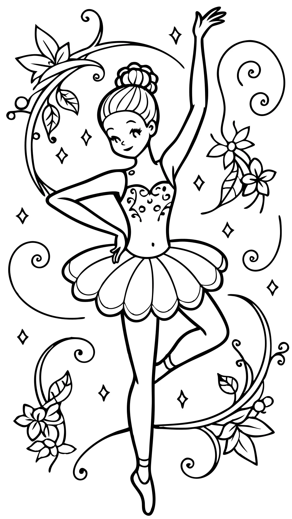 ballerina color pages